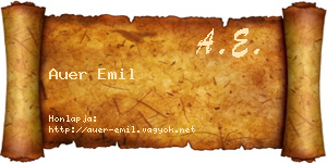 Auer Emil névjegykártya