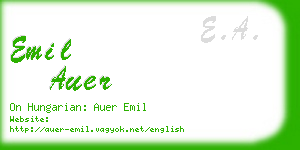 emil auer business card